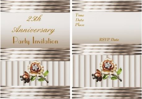 25th wedding anniversary invitation, twenty fifth wedding anniversary invitation, twenty-fifth wedding anniversary invitations